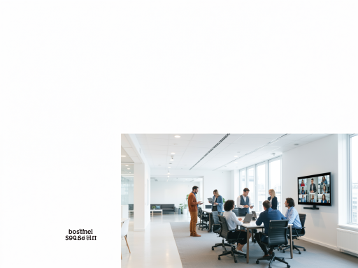 现代化办公环境，宽敞明亮的会议室，员工正在讨论项目，白色背景，商务氛围